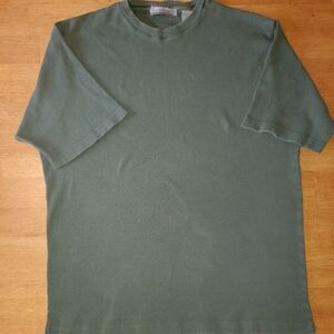 Mens 2XL XXL Pierre Cardin Short Sleeve Ribbed 100% Cotton Shirt